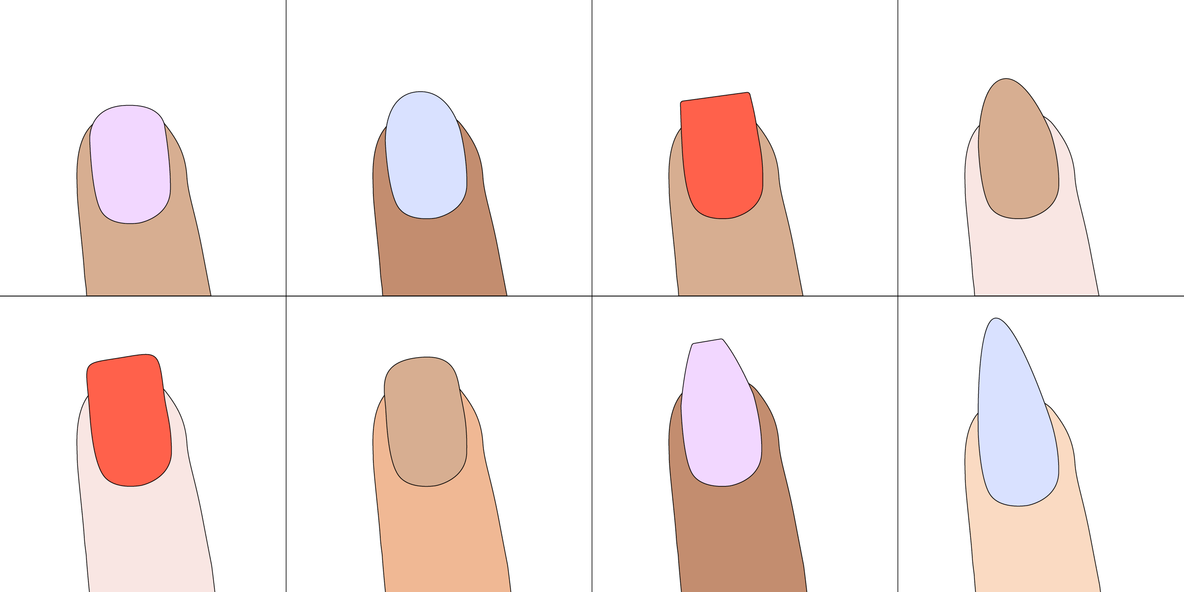 How to find the best nail shape for your hands in 2024 – Kester